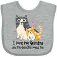 thumbnail image 3 of Inktastic I Love My Grandma Loves Me Cat Boys or Girls Baby Bib, 3 of 4