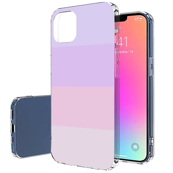 TalkingCase Slim Case for Apple iPhone 14 Pro, Slim Thin Gel Tpu Cover, Purple Stripes Print, Light Weight, Flexible, Soft, Anti-Scratch, Printed in USA