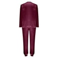 thumbnail image 6 of Women's Velour Track Suit, 2 Piece Velvet Loungewear Set, Long Sleeve Sweatshirt and Jogger Pants, Soft Comfort Outfit, Fall Travel Jogging Suit Wine S, 6 of 10