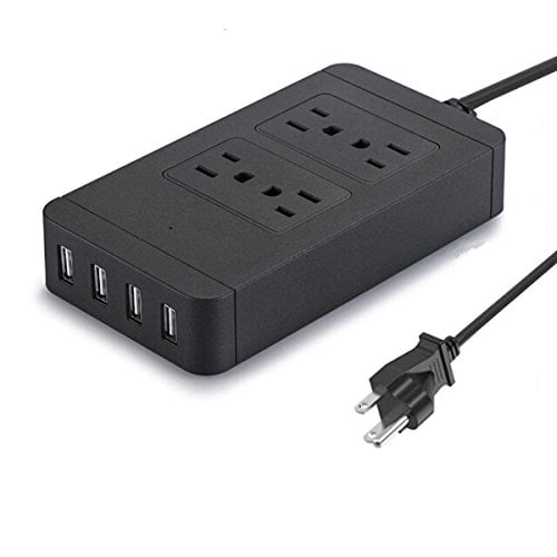Multi Power Strip, 4 USB Ports 4 Outlets 1700J Surge Protector 6ft