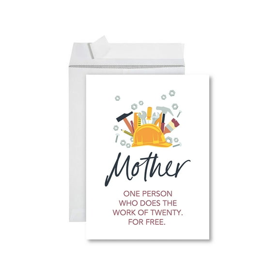 Koyal Wholesale Funny Mother's Day Jumbo Card With Envelope, Mother One Person, Set of 1