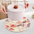 thumbnail image 5 of Leaves Red Trivet Mats Woven Pot Holders 3Pcs Non-Slip Heat Resistant for Hot Pots Pans Pats, 5 of 6