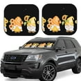 thumbnail image 1 of Balery Hello Spring Sunflower Gnomes Parasol para parabrisas de coche de 2 piezas | Parasol plegable para parabrisas delantero de coche para la mayoría de sedanes-Medium, 1 of 6