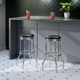 thumbnail image 6 of Winsome Wood Summit 2-Pc Swivel Seat Stool Set, Black & Chrome Finish, 6 of 7