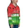 thumbnail image 5 of Naloa Watermelon Hello Summer Teenage Zipper Hoodie, Long Sleeve Zip Up Hoodies Casual Jackets Tops for 7-12 Years-Small, 5 of 6