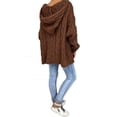 thumbnail image 2 of Cable-Knit Hooded Sweater - Casual Comfort with a Cozy Twist, 2 of 10