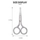 thumbnail image 4 of Tijeras pequeñas, tijeras para cejas, tijeras para el pelo de la nariz, diseño de punta redonda, no dañarán la cavidad nasal. Tijeras de peluquería profesional para el cabello, 4 of 5