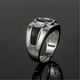 thumbnail image 4 of Anillos para mujer, regalos para mujer, anillo de diamantes azules abiertos con incrustaciones de cristal azul para hombre, estilo europeo y de moda., 4 of 5