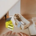 thumbnail image 3 of Miangastore Model Houses Yellow Wood 1Pack 2.79X2.55X2.08in, 3 of 9