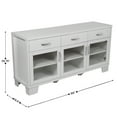 thumbnail image 4 of Emma + Oliver 59" Engineered Wood Buffet Sideboard Storage Cabinet for Kitchen/Dining Room with 3 Drawers and 3 Tempered Glass Doors in White, 4 of 11