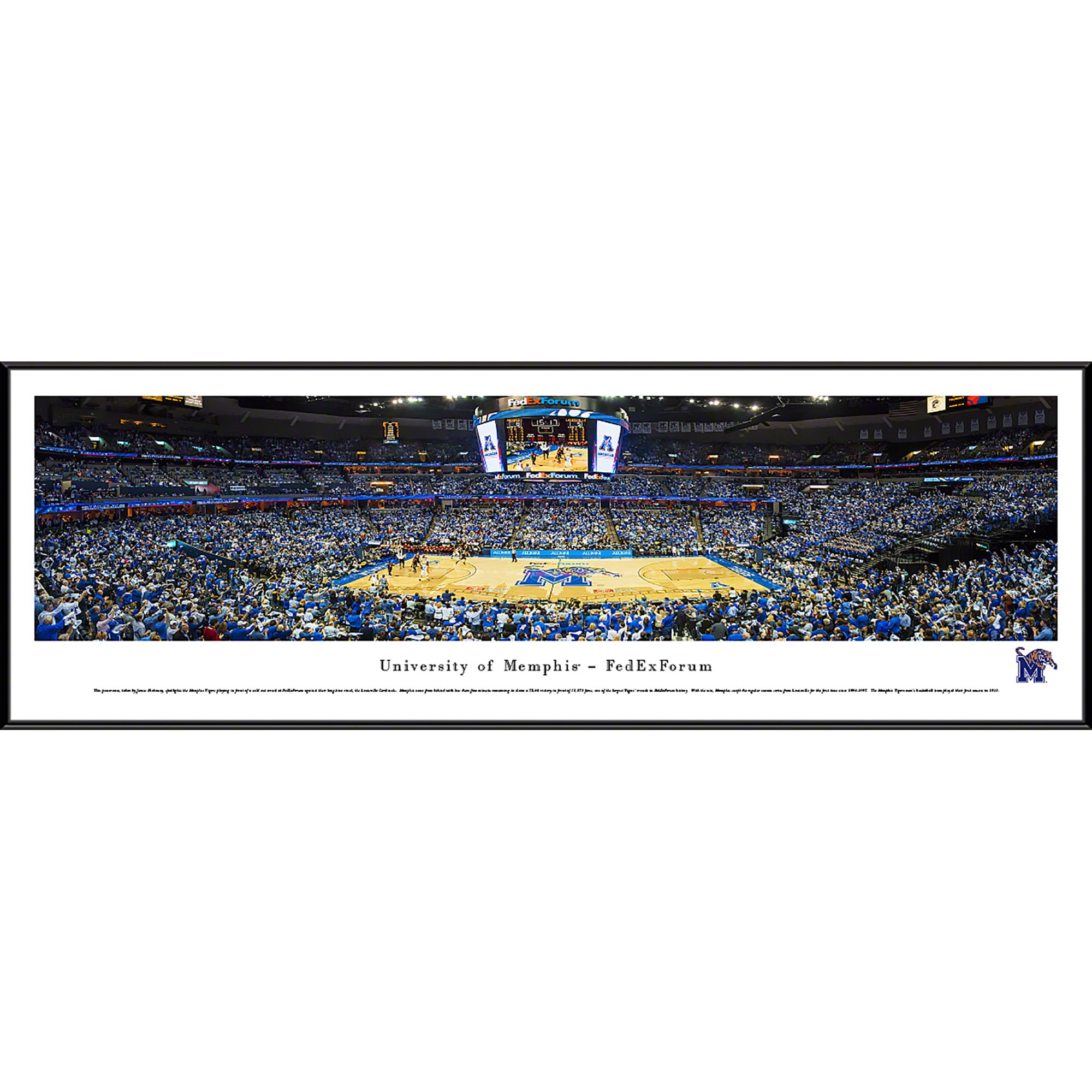 Memphis Tigers Basketball At Fedex Forum Blakeway Panoramas Ncaa College Print With Standard Frame Walmart Com Walmart Com