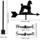 thumbnail image 4 of Weather vane in dog shape black metal wind direction indicator for roof, 4 of 5