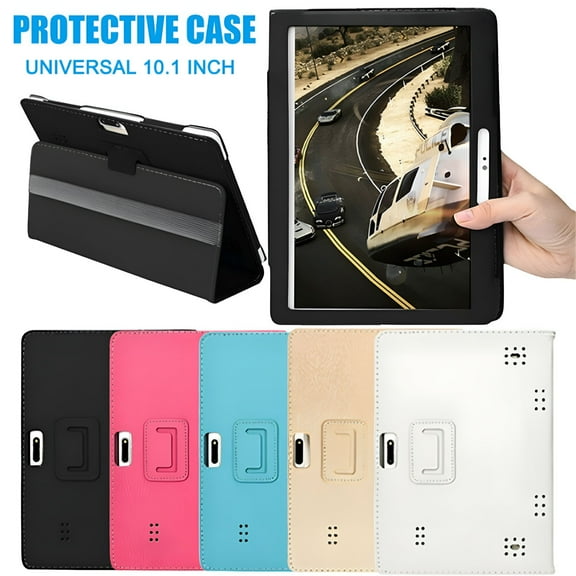 GJX 10.1 inch Android Tablet Case with Stand, PU Leather Folio Cover