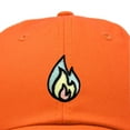 thumbnail image 2 of Dalix Fire Embroidered Lit Flame Dad Hat Cotton Baseball Cap Adjustable Mens in Orange, 2 of 5