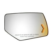40284 - Fit System Passenger Side Heated Mirror Glass w/ backing plate, Chevrolet Suburban, Tahoe 15-18, GMC Yukon 15-18, Arrow Signal, 4 7/ 8" x 7 11/ 16" x 8 3/ 8" (w/ o Blind Spot)