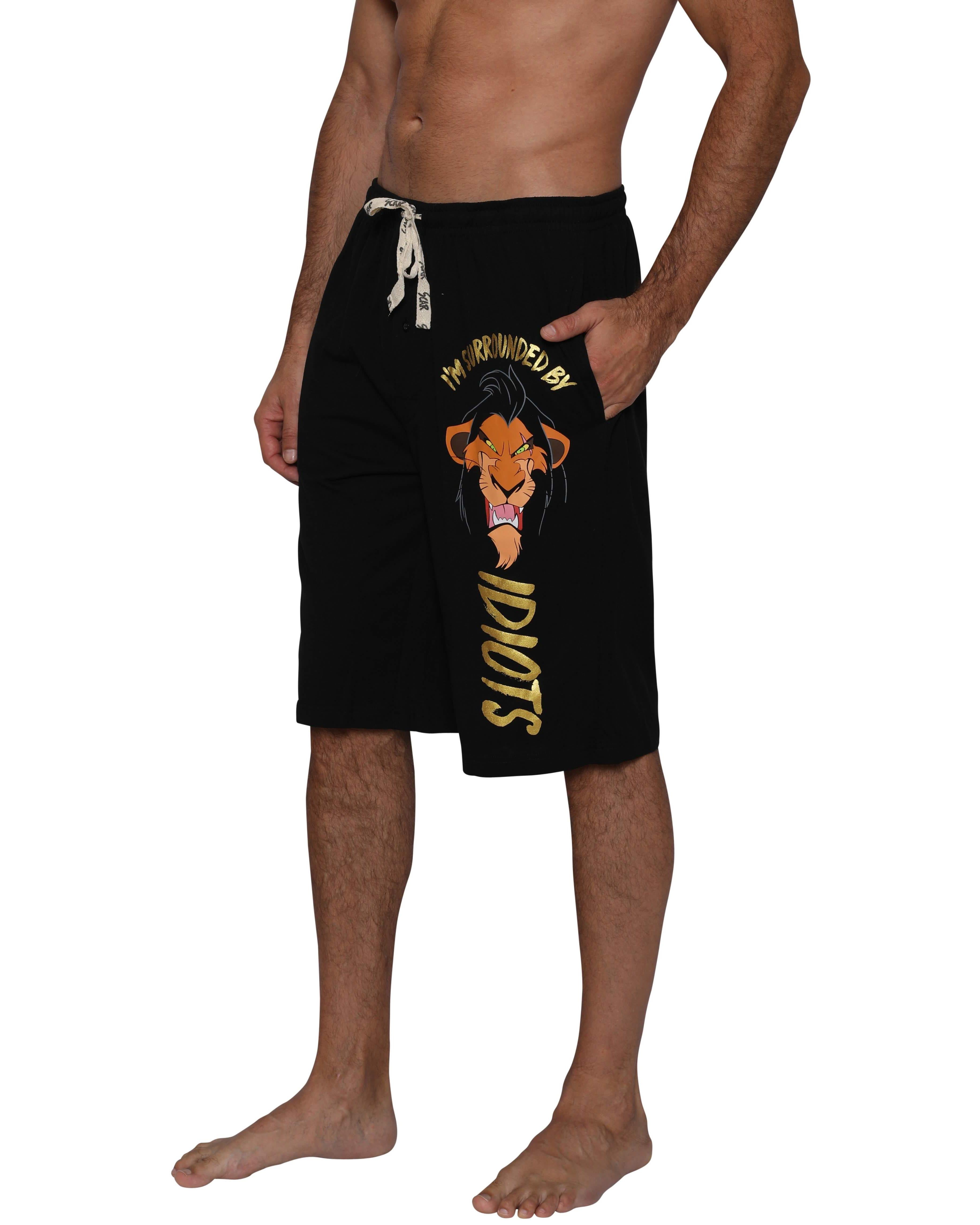 Disney Mens Lion King Scar Lounge Shorts 