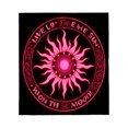 thumbnail image 2 of Durable Soft & Warm Flannel Blanket - Cozy Pink Sun Design Perfect for Sofa Travel Bed & Chair - Stylish & Comfortable, 2 of 5