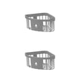 thumbnail image 2 of Naiovety Estante de almacenamiento Autoadhesivo Organizador Soporte Accesorios Gris oscuro gris oscuro 2Conjunto, 2 of 6