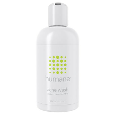 Humane Benzoyl Peroxide 10% Acne Treatment Body & Face Wash, 8 (Best Whitening Face Wash)