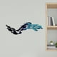 thumbnail image 1 of Decoración de pared con diseño de peces, adorno de animales, artesanía decorativa de metal, elegante decoración de pared, obra de para oficina,, 1 of 8
