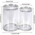 thumbnail image 3 of Clear Acrylic Cotton Swab Holder Preminm Quality Round Container Cotton Pad  Organize Case for Make Up Brush Clear Apothecary Jar, 3 of 4