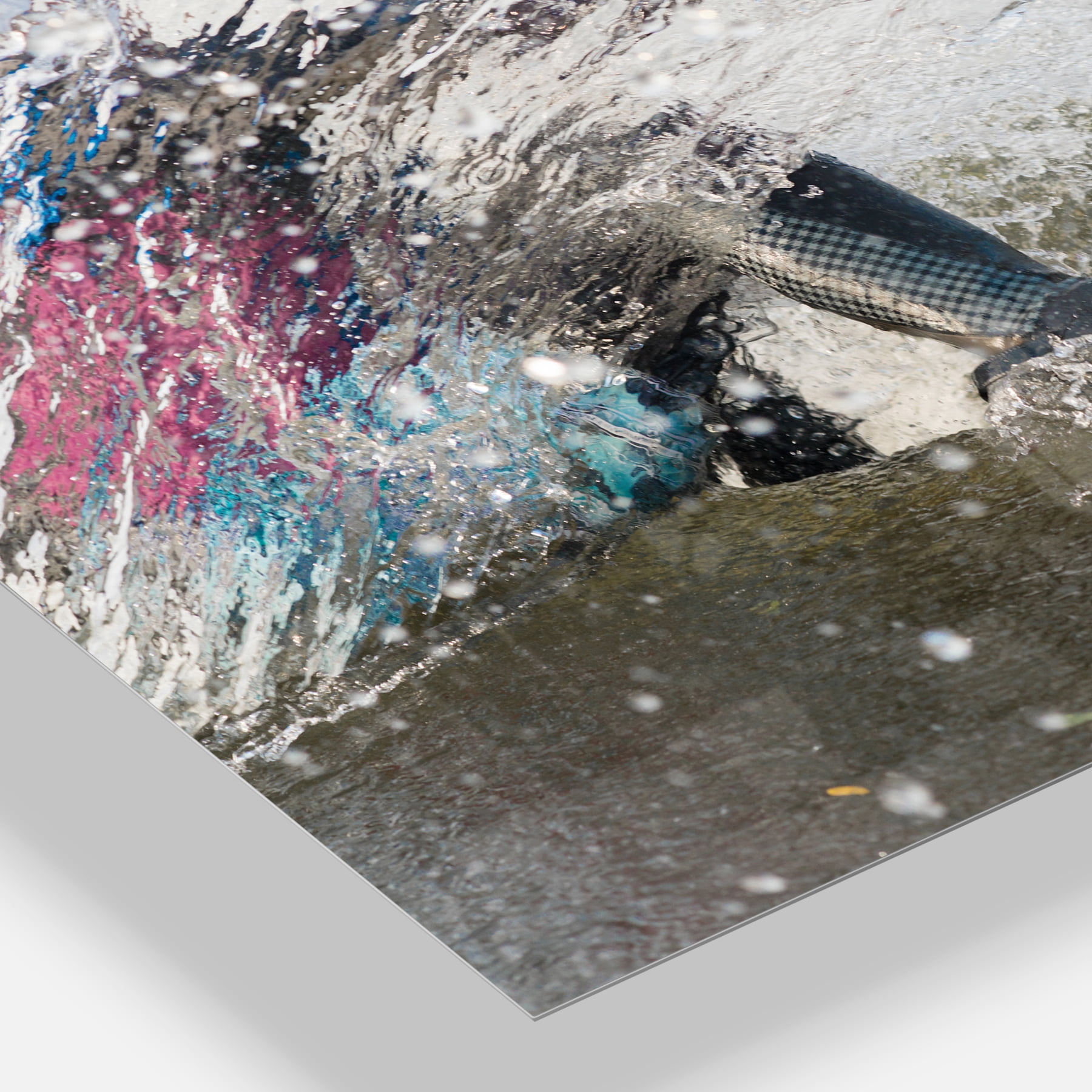 Designart 'Guy on a Wakeboard ' Landscape Metal Wall Art