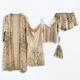 thumbnail image 3 of Gibobby Pijama De Mujer Ropa de casa Simple piezas impreso pequeño pijama de cereza camisón de mujer pantalones cortos con tirantes falda con tirantes(Beige,M), 3 of 5