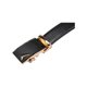 thumbnail image 2 of Cinturón de cuero automático de hebilla ratchet para hombre Allegra K, negro-dorado, cintura de 34-36 pulgadas, 2 of 5