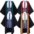 thumbnail image 4 of Uniforme escolar de Marfa, disfraz de Hogwarts, túnicas mágicas, capa de Gryffindor, suéter de Hufflepuff, corbata de Slytherin, falda de Hermione, 4 of 5
