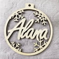 thumbnail image 3 of Personalized Christmas Snowflake Ball Custom Laser Cut Baubles Different Name Ornament Christmas Hanging Gift Tree Wooden Tags, 3 of 5