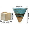 thumbnail image 2 of HUGFEGWE Coarse Pottery Coffee Mug with Base, 200ml/6.7oz Creative Triangular Cone Shape Porcelain Mug, Personalized Small Water Espresso Cups Novelty Stoneware Funnel Coffee Tea Cup Set U2537-22823, 2 of 9