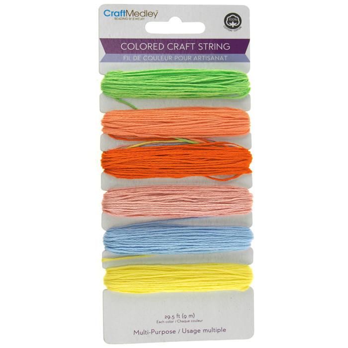 Colored Craft Thread String, Pastel, 29.5-feet - Walmart.com