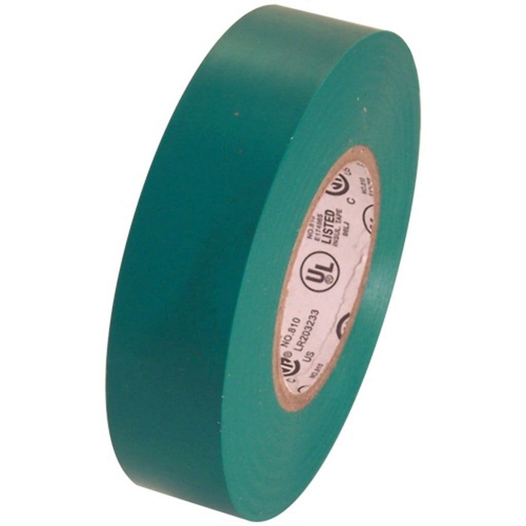 Green Electrical Tape 3/4 X 66 Ft Roll 7 Mil
