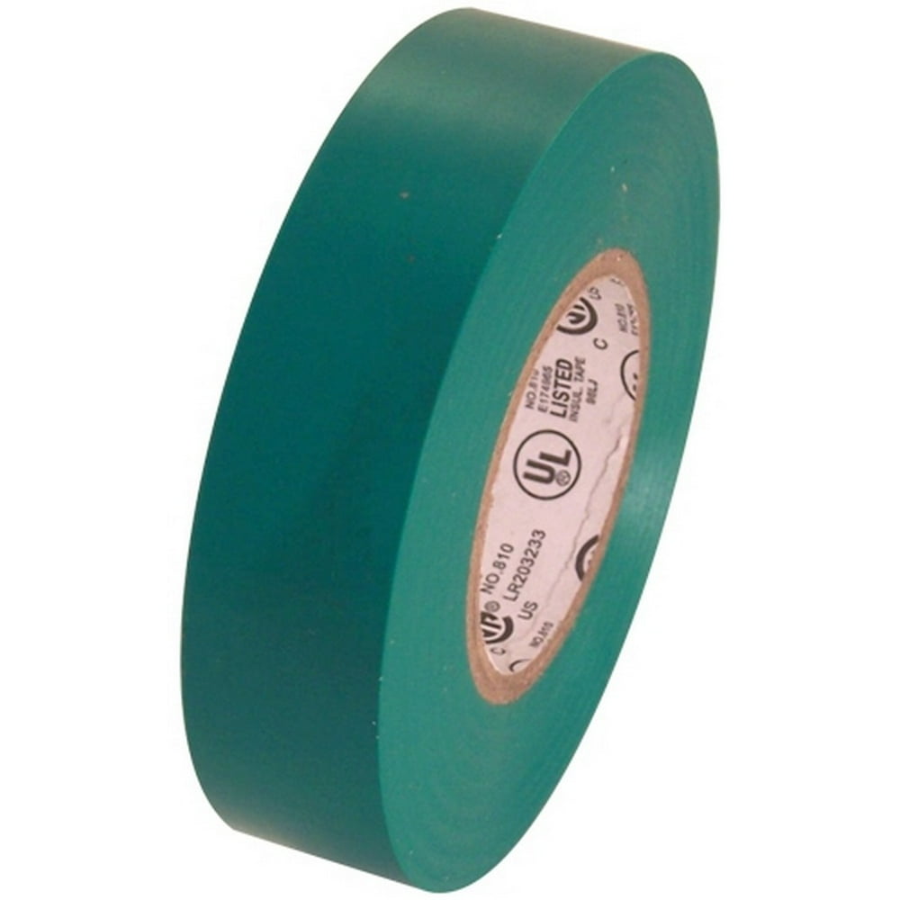 Green Electrical Tape 3/4" X 66 Ft Roll 7 Mil
