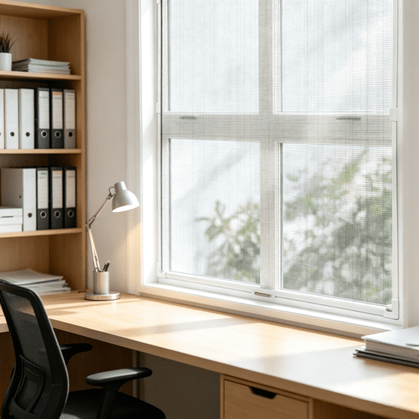 Magnetic Window Screen 58.27 x 39.17", White Frame with Black Magnetic Strip & Wind Clips, Drill-Free Installation