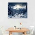 thumbnail image 2 of JEUXUS Canvas Wall Art - Winter Mountain Snow Covered Trees Pictures - Modern Wall Decor Gallery Canvas Wraps Giclee Print Stretched and Framed Ready to Hang, 2 of 4