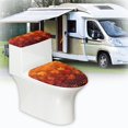 thumbnail image 5 of HELLHERO Autumn Maple Leaves Polyester Fabric Toilet Seat Cover Set & Reusable Toilet Dust Cover Set & Fits All Toilet Shapes for Household Soft, 5 of 7