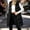 Black, variant on Womens Puff Vest Outwear with Hood Casual Loose Fit Full Zip Warm Winter Sleeveless Quilted Jacket Orange S-2XL