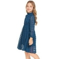 thumbnail image 6 of Arshiner Flypigs Tween Girls Long Sleeve Fall Dresses Swiss Dot Casual Party Dress, 6 of 8