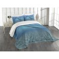 thumbnail image 3 of Ambesonne Blue Quilted Bedspread Set 3 Pcs, Aquatic Dinosaur, Queen Size, Blue, 3 of 5