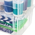 thumbnail image 6 of IRIS USA 8 Pack Medium Storage Basket, Stackable Open Front Organizer Bin for Pantry, Clear, 6 of 6