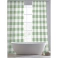thumbnail image 6 of Sheer Curtain Panels Sage Green Rod Pocket Voile Window Curtains Green Buffalo Check Plaid Window Treatments Ligh Filtering Privacy Curtain Drapes for Bedroom Living Room 2 Panel Set 108 Inch Length,, 6 of 9