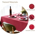thumbnail image 2 of Rectangle Table Cloth Linen Farmhouse Tablecloth Waterproof Anti-Shrink Soft and Wrinkle Resistant Decorative Fabric Table Cover for Kitchen (Flaxen, 52" x 70" (4-6 Seats)), 2 of 4