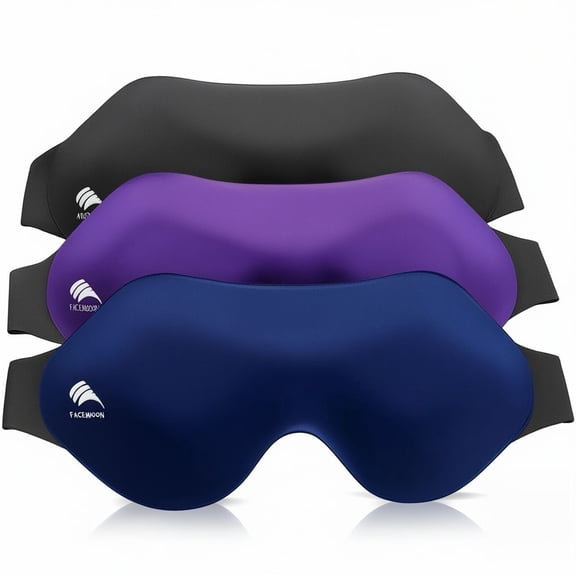 FACEMOON Blackout 3D Sleep Mask Night Comfort Adjustable Strap Travel Essential Relaxation Design