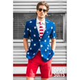 thumbnail image 1 of OppoSuits Mens Stars and Stripes Two Button Formal Suit, Blue, 50 Regular / 50W x 9 1/2L, 1 of 2