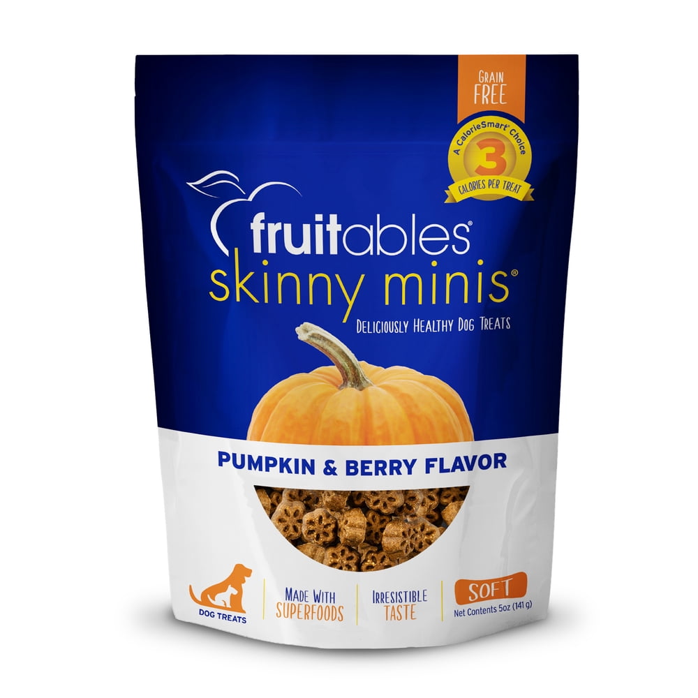Fruitables Skinny Mini Dog Treats Pumpkin & Berry Flavor, 5 oz