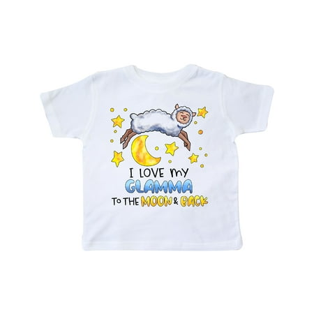 

Inktastic I Love my Glamma to the Moon and Back Cute Sheep Gift Toddler Boy or Toddler Girl T-Shirt