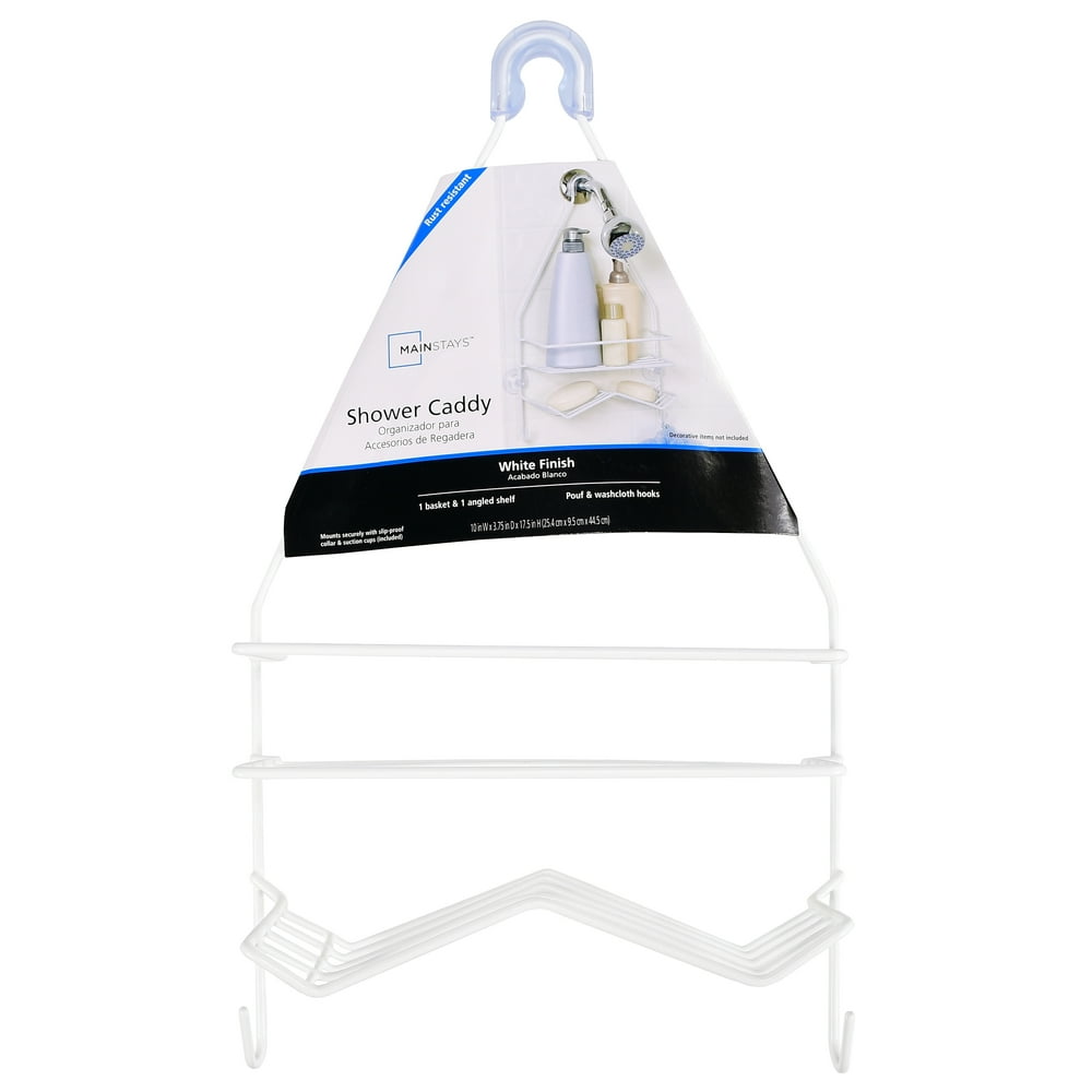Mainstays Shower Caddy, White