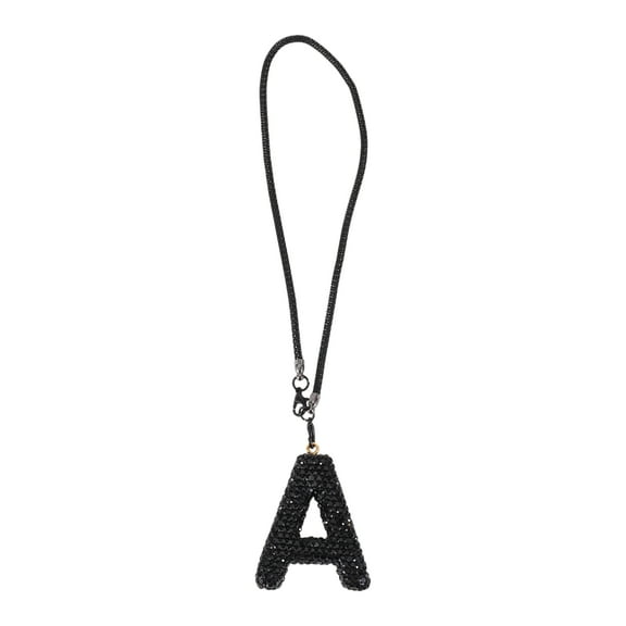 Unique Bargains 1 Pcs Metal/Rhinestones with Diamonds Car Rear View Mirror Pendant Accessories Car Hanging Ornament Black A