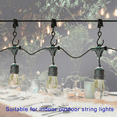 thumbnail image 2 of 50Pcs Stainless Steel S Hooks Curtain Clips, Hanging Party Lights Clips, Camping Tents, Courtyards Decoration,Black, 2 of 6